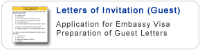 Letters of Invitation to a Foreing Country -Guest