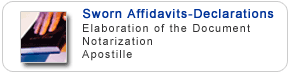 Sworn Affidavits - Declarations